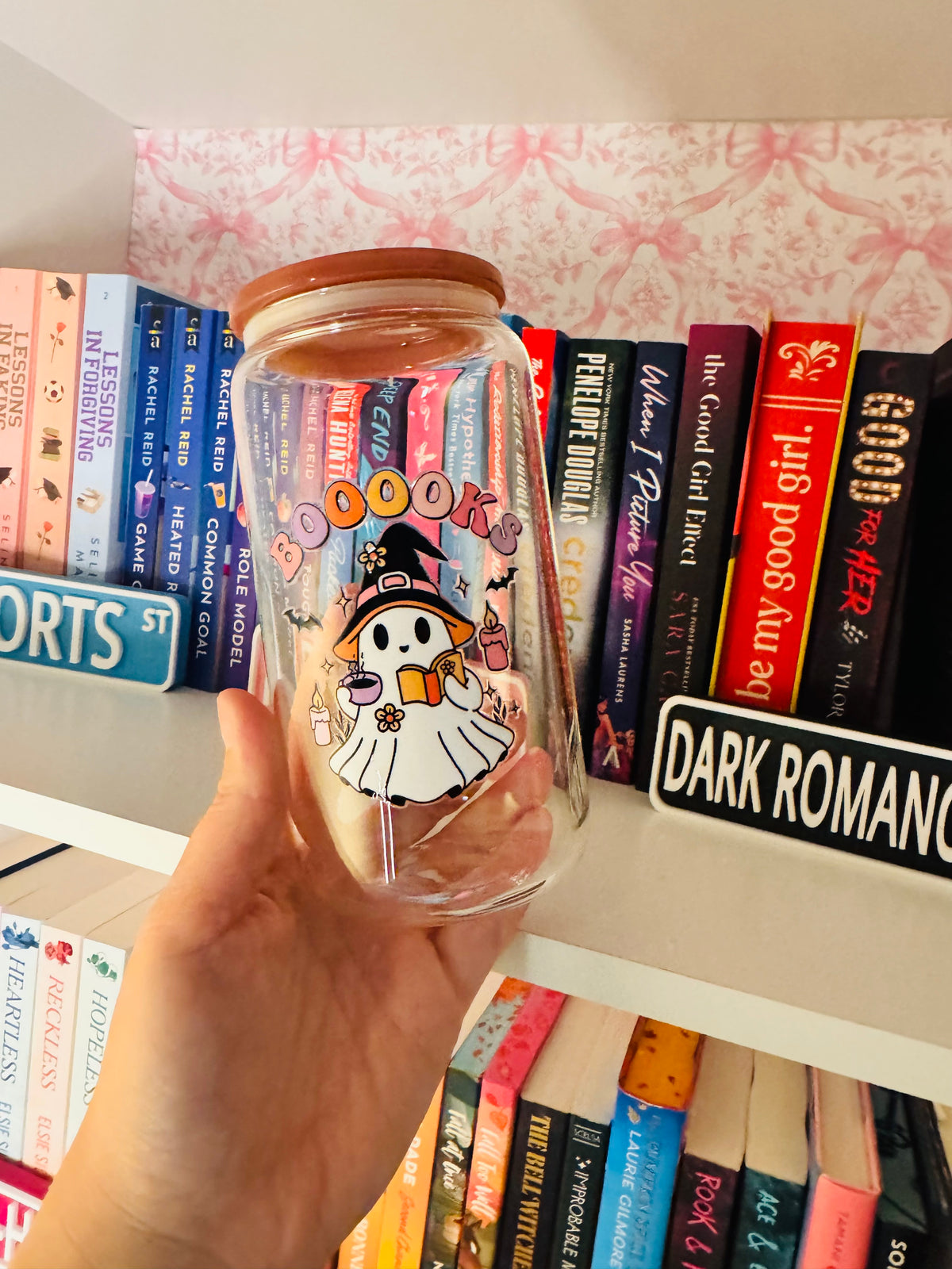 Witchy Ghost Glass Cup