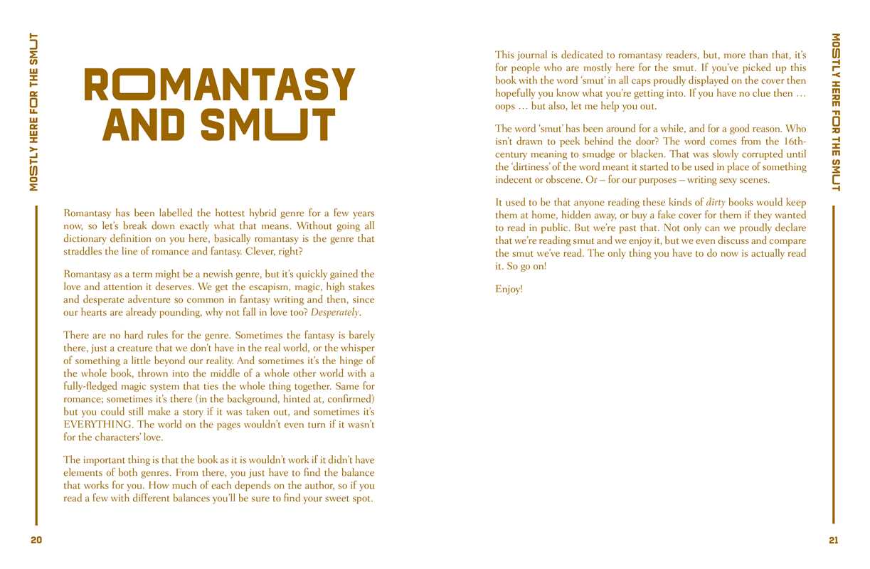 A Reading Journal: Mostly Here for the Smut by Sweet  Hearts Press for Romantasy Lovers